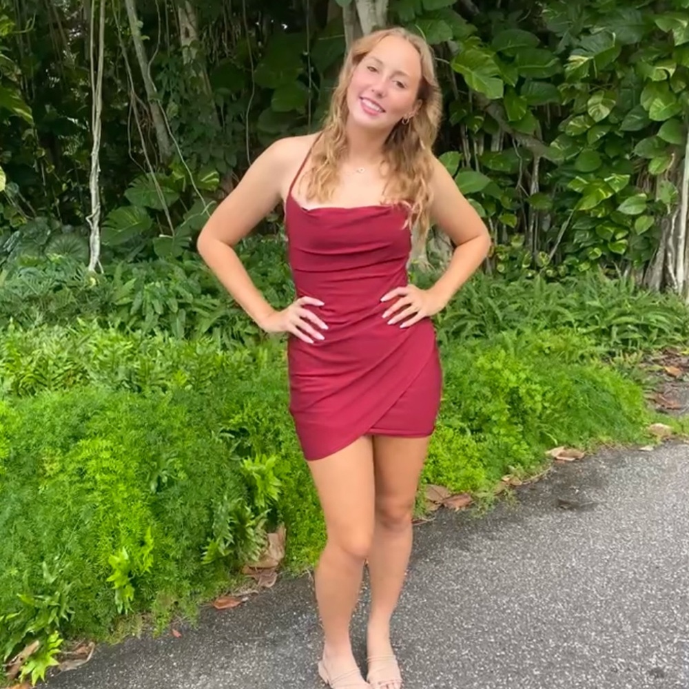 Windsor Red Bodycon Mini Dress Spaghetti Strap